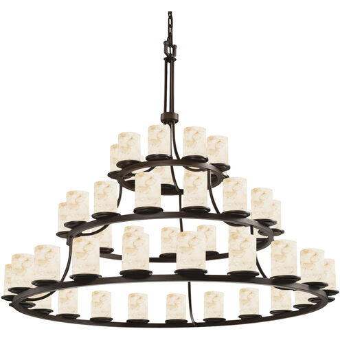Alabaster Rocks 45 Light 60 inch Dark Bronze Chandelier Ceiling Light in Incandescent, Cylinder