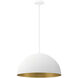 Elias LED 17.75 inch Matte White Pendant Ceiling Light