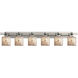 Alabaster Rocks 6 Light 59 inch Brushed Nickel Vanity Light Wall Light in Rectangle, Incandescent