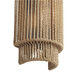 Eco Collection - Milos Family 1 Light 6.5 inch Matte Black and Natural ADA Wall Sconce Wall Light, EVOLV