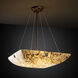 Alabaster Rocks LED 21 inch Matte Black Pendant Ceiling Light in 3000 Lm LED, Pair of Squares, Square Bowl, Finials