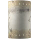 Ambiance Cylinder LED 12.5 inch Gloss White Outdoor Wall Sconce, Large