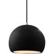 Radiance 1 Light 7 inch Gloss Black and Matte White and Brushed Nickel Pendant Ceiling Light
