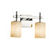 Fusion 2 Light 13 inch Brushed Nickel Bath Bar Wall Light in Oval, Incandescent, Seeded Fusion