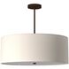 Textile 6 Light 24 inch Dark Bronze Drum Pendant Ceiling Light, Classic Family, EVOLV