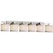 Textile 6 Light 56 inch Brushed Nickel Bath Vanity Light Wall Light, Aero Family, Choices