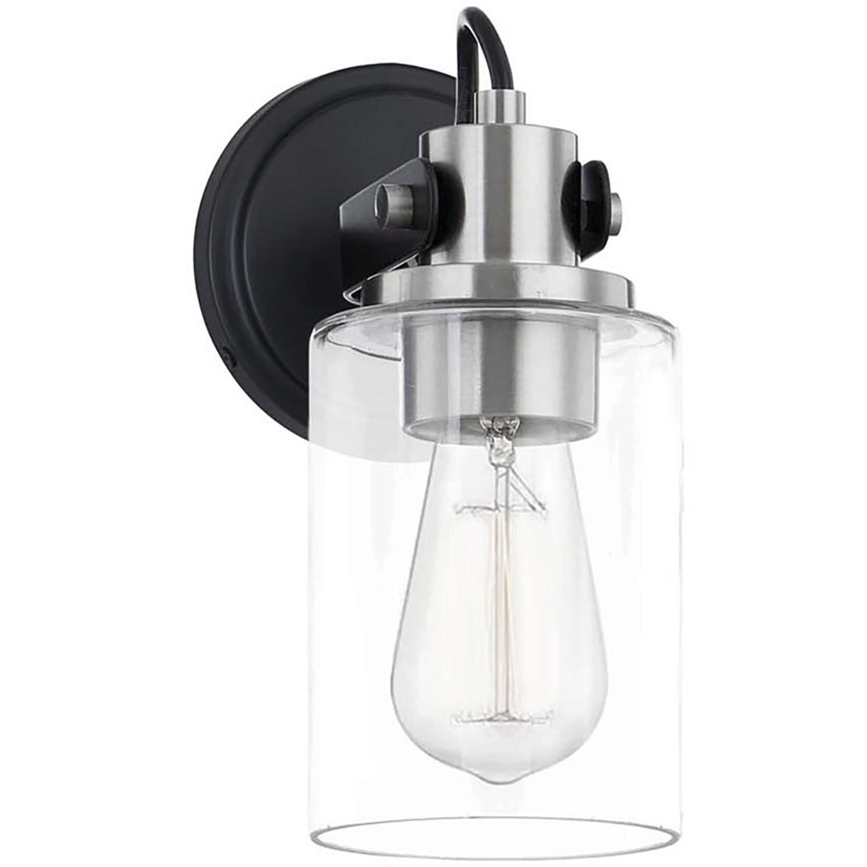 Fusion Collection - Brooklyn Family 4.5 inch Matte Black Wall Sconce Wall Light