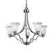Veneto Luce LED 28 inch Brushed Nickel Chandelier Ceiling Light in 3500 Lm LED, Lace (Veneto Luce), Round Flared, Argyle