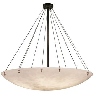 Clouds LED 72 inch Dark Bronze Pendant Bowl with Finial Ceiling Light in 12000 Lm LED, Pair of Square with Points