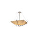 Porcelina LED 22 inch Brushed Nickel Pendant Ceiling Light in 3000 Lm LED, Banana Leaf, Round Bowl