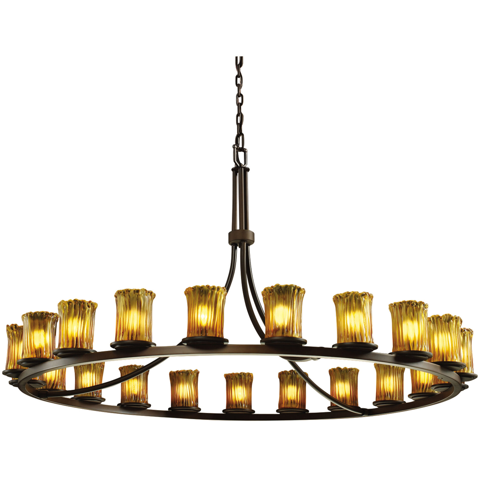 Veneto Luce 21 Light 60 inch Dark Bronze Chandelier Ceiling Light in White Frosted (Veneto Luce), 14700 Lm LED
