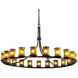 Veneto Luce 21 Light 60 inch Dark Bronze Chandelier Ceiling Light in White Frosted (Veneto Luce), 14700 Lm LED