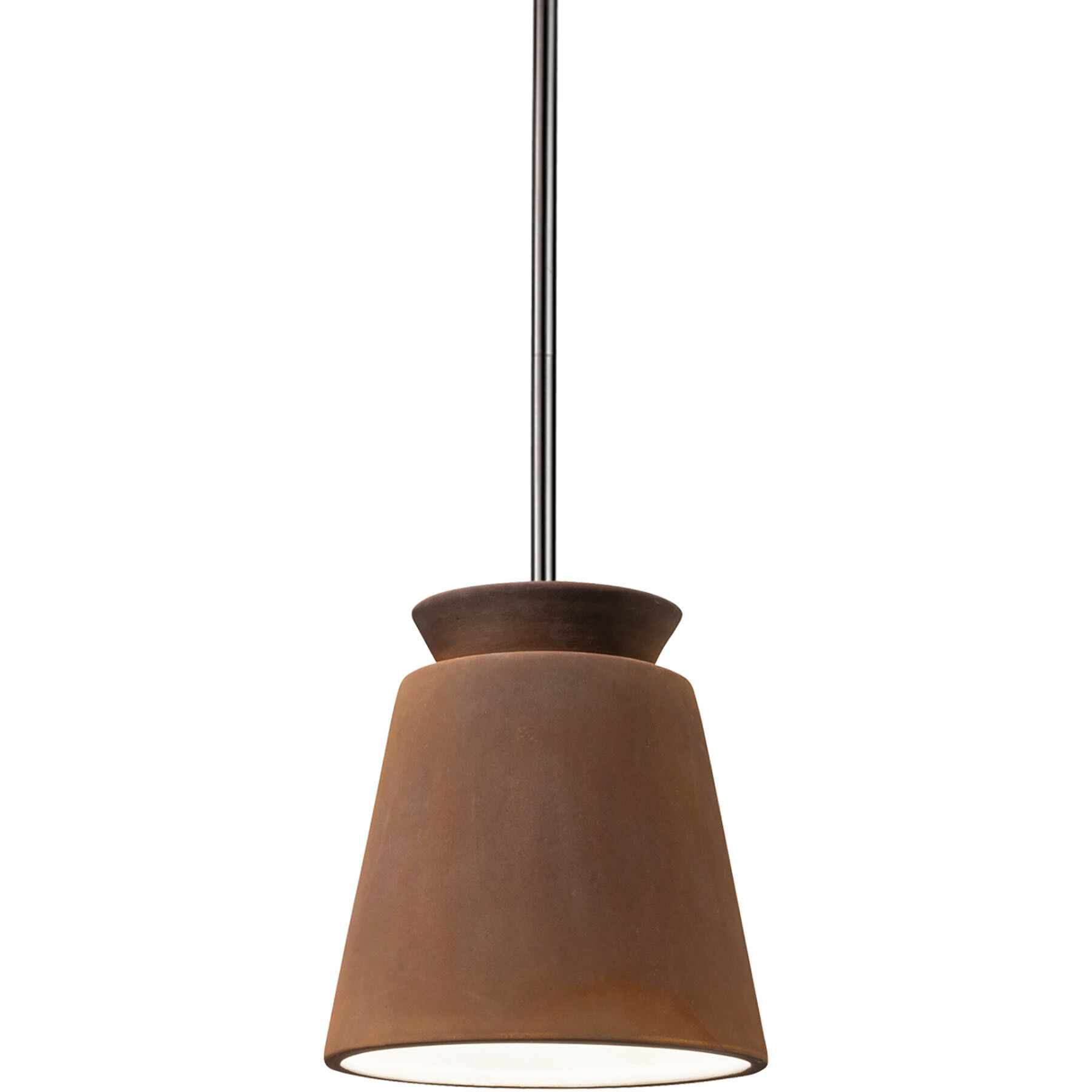 Radiance Collection 1 Light 7.75 inch Bisque with Polished Chrome Pendant Ceiling Light in Rigid Stem Kit Incandescent