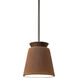 Radiance Collection 1 Light 8 inch Real Rust with Brushed Nickel Pendant Ceiling Light