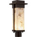 Alabaster Rocks LED 18 inch Dark Bronze Outdoor Post Light, Rectangle
