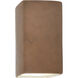 Ambiance Rectangle LED 7.25 inch Terra Cotta Wall Sconce Wall Light, Large
