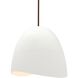 Radiance Collection - Brisa Pendant Ceiling Light in Dark Bronze, Replaceable Bulb, Rigid Stem, Bisque, 12.5W x 12.25H, Form+Finish+Function