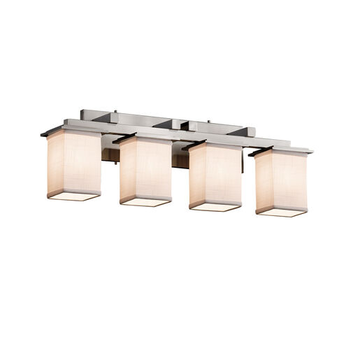 Textile 29.25 inch Brushed Nickel Bath Bar Wall Light
