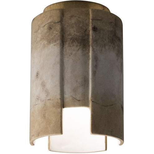Radiance Collection 1 Light 6.25 inch Harvest Yellow Slate Outdoor Flush-Mount