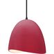 Radiance Collection - Brisa Pendant Ceiling Light in Matte Black, Dedicated LED, Black Cord, Cerise, 9W x 8.75H, Form+Finish+Function