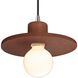 Radiance Collection 1 Light 8 inch Antique Copper Pendant Ceiling Light in Black Cord, Brushed Nickel