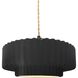 Radiance Collection - Pleated Tier Pendant Ceiling Light in Matte Black, Dedicated LED, Beige Twist Cord, Carbon Matte Black, 14.5W x 5.25H, Form+Finish+Function