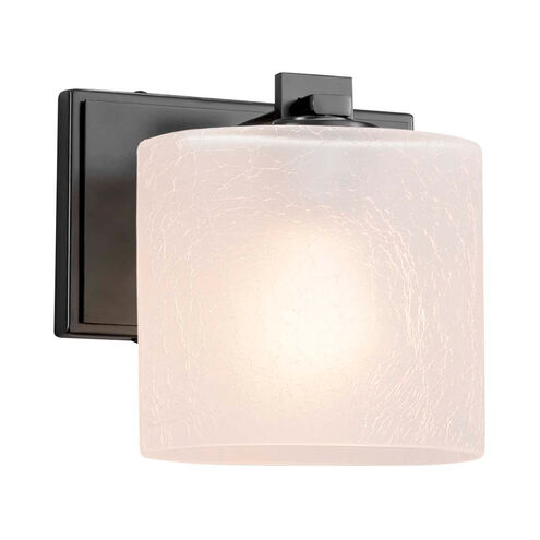 Fusion 1 Light 7 inch Dark Bronze ADA Wall Sconce Wall Light in Oval, Incandescent, Opal Fusion
