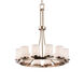 Textile LED 28 inch Dark Bronze Chandelier Ceiling Light in White, 8400 Lm LED