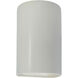 Ambiance Cylinder LED 7.75 inch Matte White ADA Wall Sconce Wall Light, Large