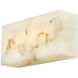 LumenAria Collection - Medley Family 10 inch Faux Alabaster Resin ADA Wall Sconce Wall Light in 3" D x 10" W x 5" H, EVOLV