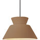 Radiance Collection - Trapezoid LED 14 inch Adobe Pendant Ceiling Light, Form+Finish+Function