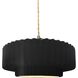 Radiance Collection - Pleated Tier Pendant Ceiling Light in Brushed Nickel, Dedicated LED, Beige Twist Cord, Carbon Matte Black, 14.5W x 5.25H, Form+Finish+Function