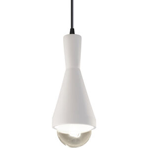 Radiance Collection LED 5 inch Bisque with Matte Black Pendant Ceiling Light