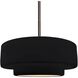 Radiance Collection - Tier Pendant Ceiling Light in Brushed Nickel, Black Cord, Replaceable Bulb, Gloss Black, 14.5W x 5.25H, Form+Finish+Function