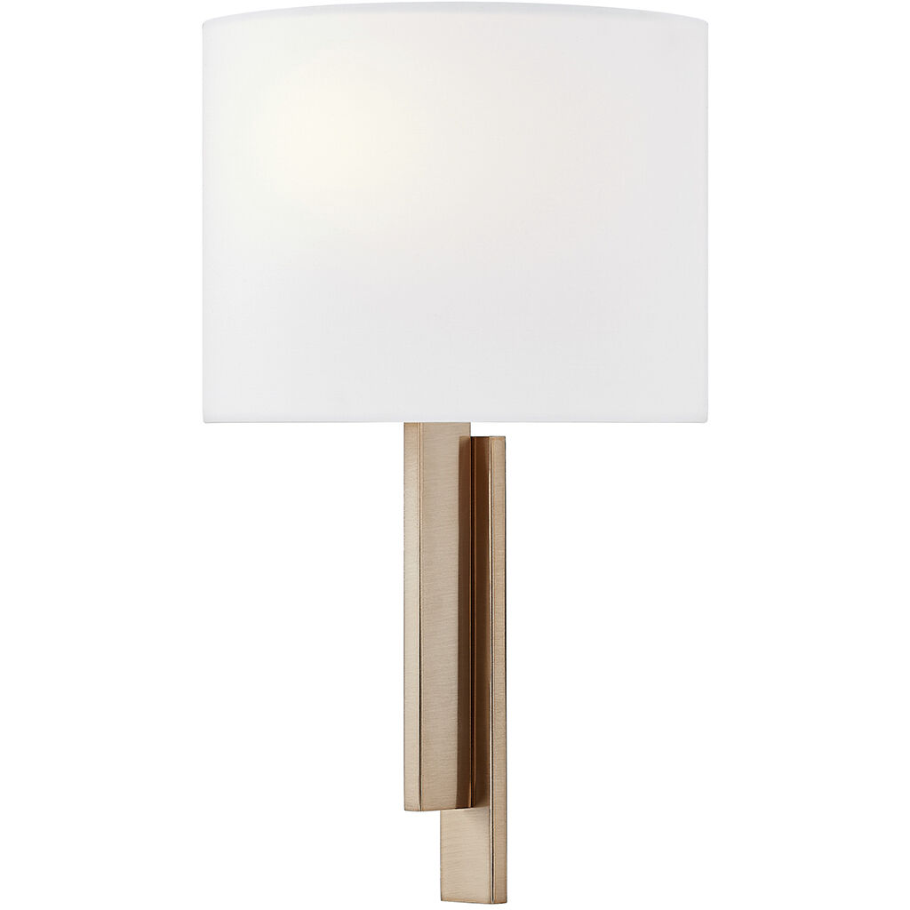 Textile Collection 1 Light 10 inch Brushed Brass ADA Wall Sconce Wall Light, Hamilton Family