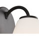 Fusion Collection - Pavia Family 1 Light 6.75 inch Matte Black and Opal Wall Sconce Wall Light, EVOLV