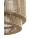 Eco Collection - Milos Family 6 Light 24 inch Matte Black and Natural Semi-Flush Ceiling Light in 24" D x 24" W x 12.5" H, EVOLV