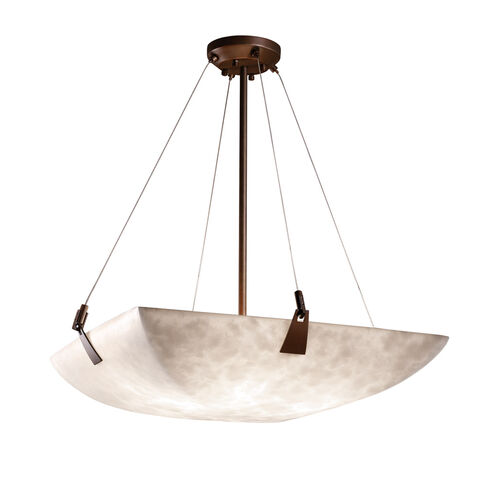 Clouds LED 27 inch Brushed Nickel Pendant Ceiling Light in 5000 Lm LED, Round Bowl