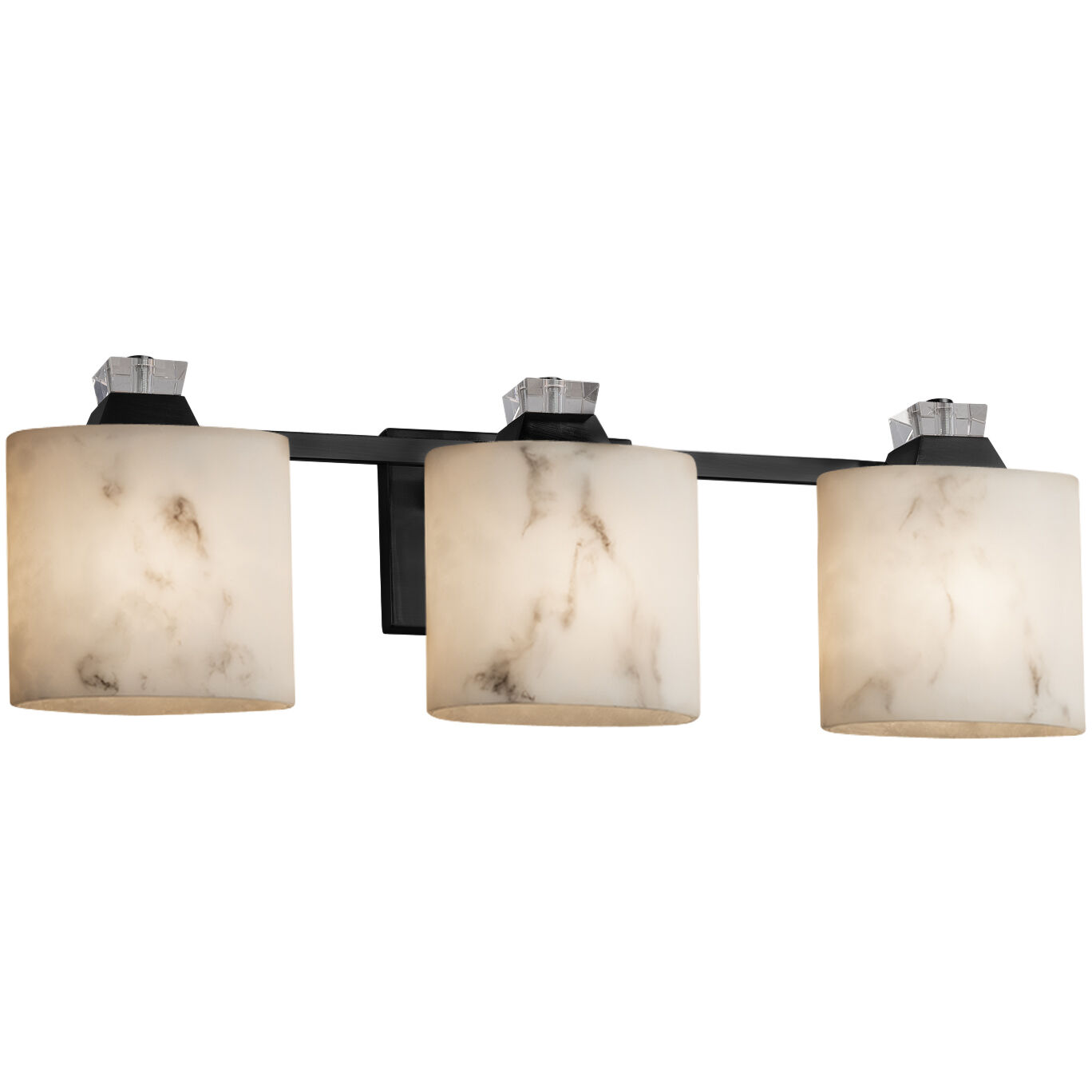 Lumenaria Ardent 3 Light 25.5 inch Matte Black Bath Bar Wall Light in Incandescent