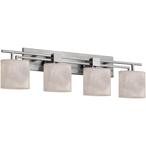 Clouds LED 36 inch Brushed Nickel Bath Bar Wall Light in 2800 Lm LED, Cylinder with Flat Rim, Aero