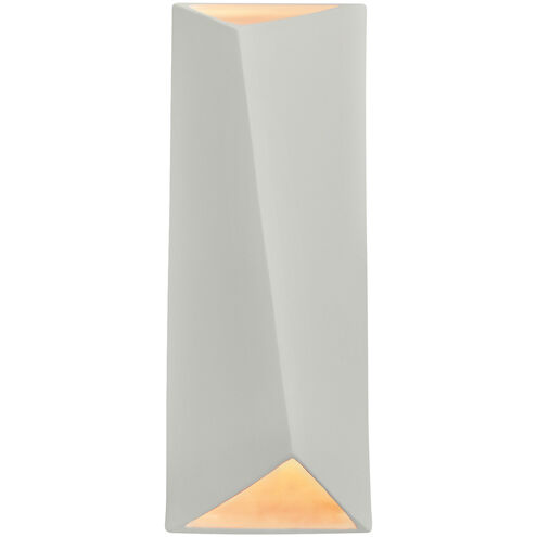 Ambiance LED 6 inch Matte White with Champagne Gold ADA Wall Sconce Wall Light in Matte White and Champagne Gold, Open Top and Bottom Fixture, Diagonal