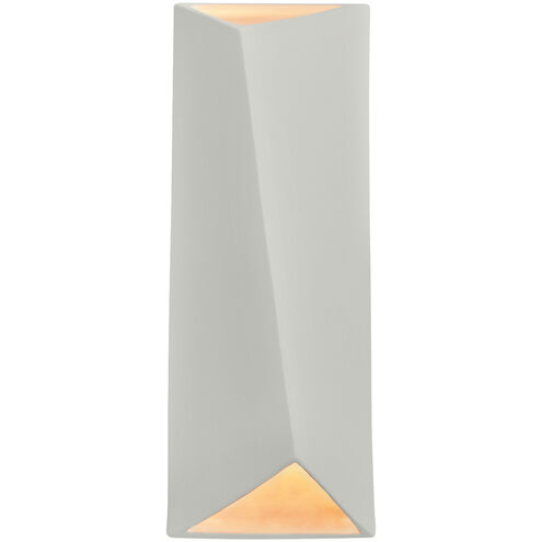 Ambiance LED 6 inch Matte White with Champagne Gold ADA Wall Sconce Wall Light, Open Top and Bottom Fixture, Diagonal