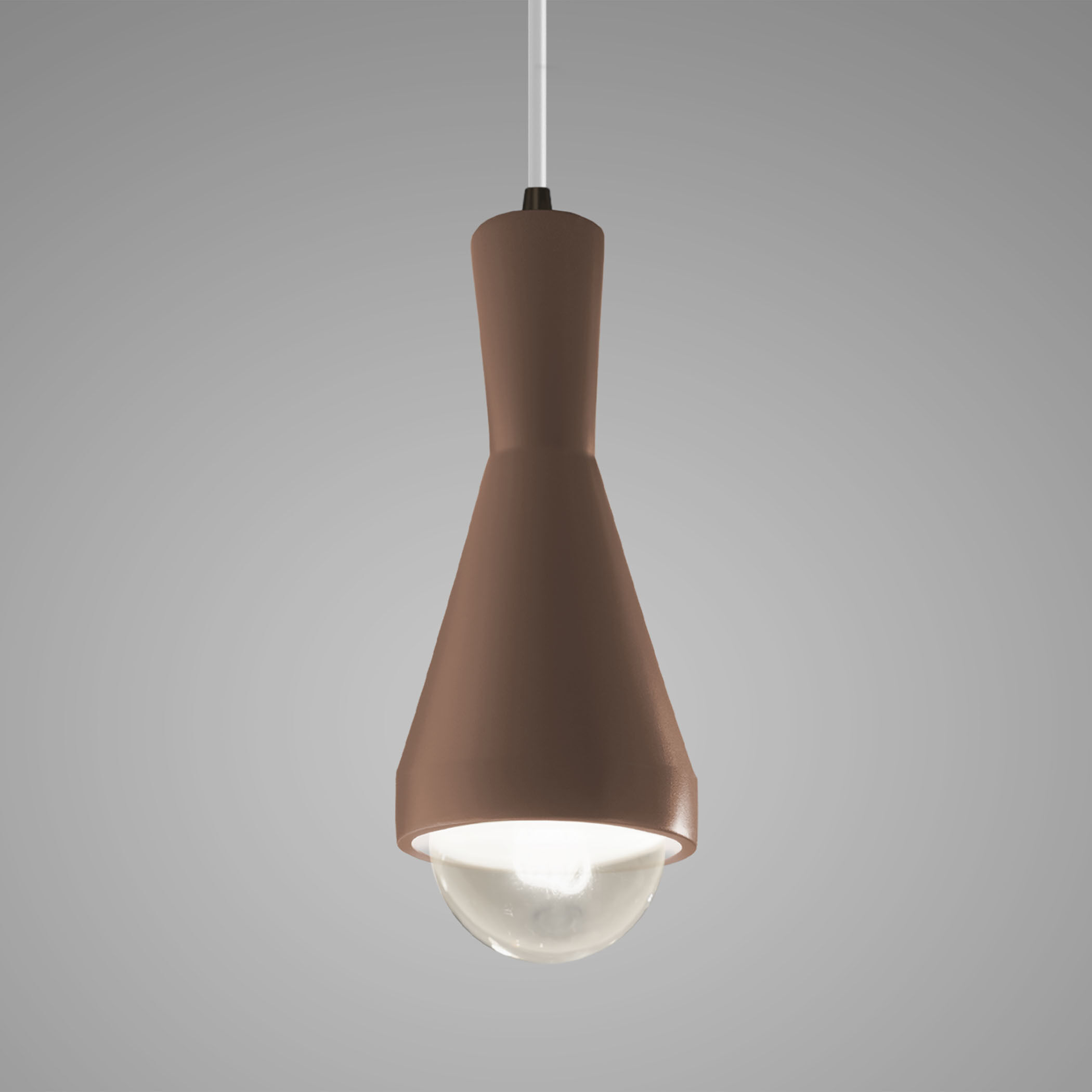 Radiance Collection LED 5 inch Canyon Clay with Matte Black Pendant Ceiling Light