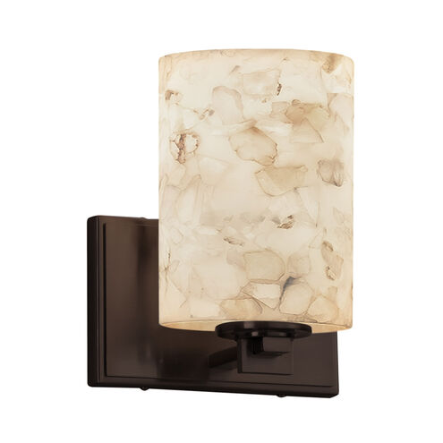 Alabaster Rocks 1 Light 7 inch Matte Black Wall Sconce Wall Light in LED, Round Flared