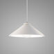 Radiance Collection - Flare 1 Light 11.75 inch Bisque and Brushed Nickel Pendant Ceiling Light in Replaceable Bulb, White, Form+Finish+Function