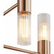 Fusion Collection - Rimini Family 16 Light 45 inch Brushed Brass and Clear Ribbed Chandelier Ceiling Light in 45" D x 45" W x 26.25" H, EVOLV