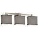 Textile 23.5 inch Brushed Nickel Bath Bar Wall Light