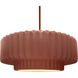 Radiance Collection - Pleated Tier Pendant Ceiling Light in Brushed Brass, Black Cord, Replaceable Bulb, Canyon Clay, 16.25W x 6H, Form+Finish+Function
