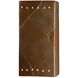 Ambiance Rectangle LED 7.25 inch Hammered Polished Brass Wall Sconce Wall Light, Large