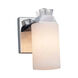 Clouds Wall Sconce Wall Light in 700 Lm LED, Polished Chrome, Cylinder with Flat Rim
